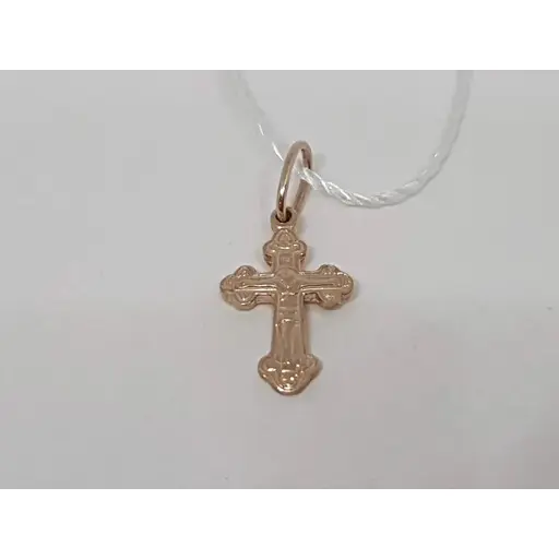 Золотой крестик Семейные драгоценности. Распятие Христа. 140211 - фото 2