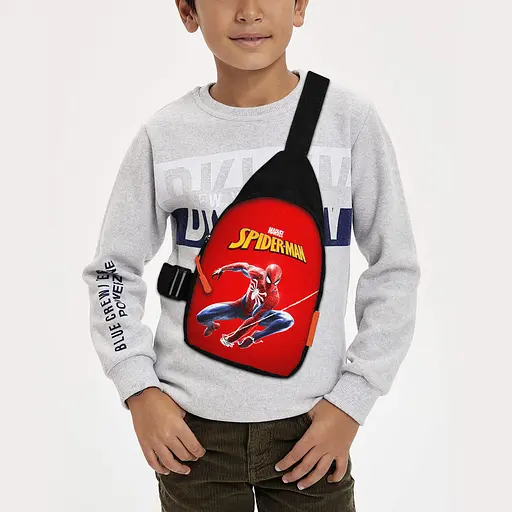 Сумка через плече дитяча Людина-павук 29х17 см сумка слінг для хлопчика (02260)