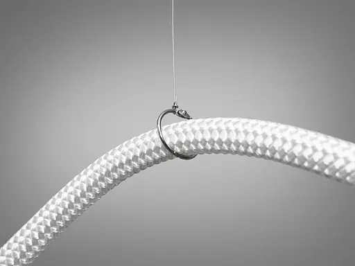 Сучасна світлодіодна люстра шланг потужністю 17W, срібна люстра - фото 4