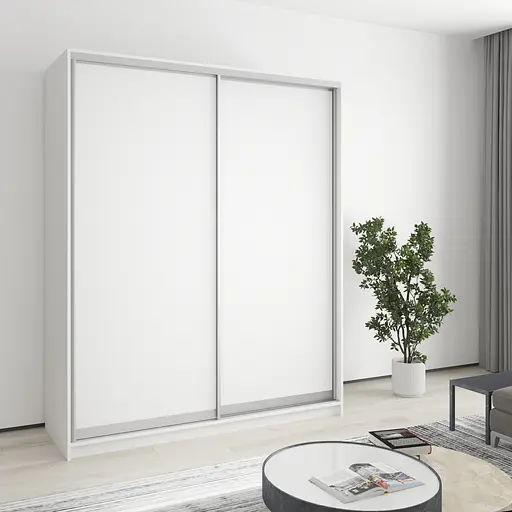 Шафа-купе дводверна MebelStar Комбо AL 2ДСП 170x60x210 см Аляска білий (MBS-2700)