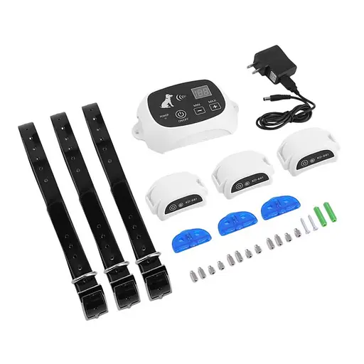 Бездротовий електронний паркан для собак Pet KD-661 з 3-ма нашийниками, білий (100575) - фото 7