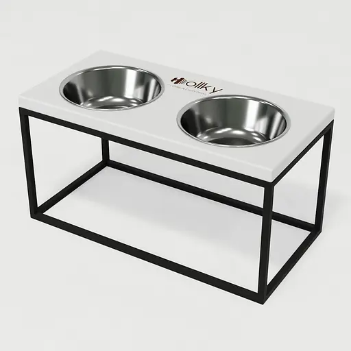 Hollky Base L — миски на підставці для середніх і великих собак (2 × 0,95 л, висота 20 см) - фото 2