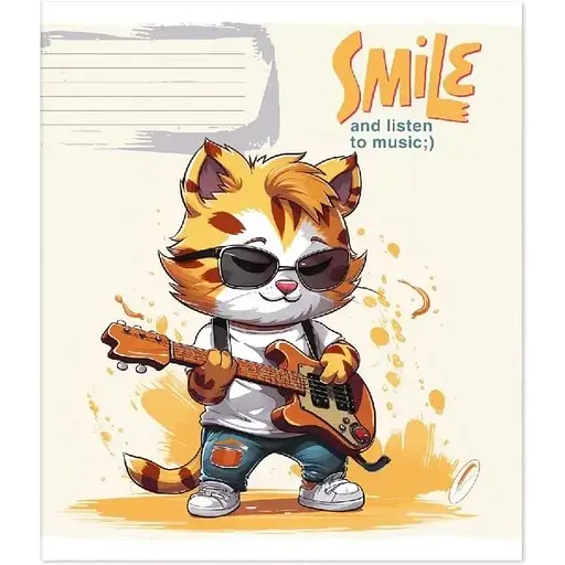 Зошит учнівський "Посмiхнись. Не зупиняйся" Пір'ячко 0024-0149 18 аркушів Різнокольоровий - фото 1