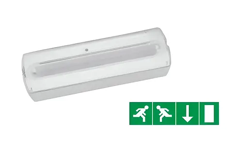 Фонарь аварийный LED 13W 330Lm 220-240V 75х245мм EXIT белый (084-014-0002) - фото 1