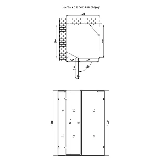 Душевая кабина Qtap Capricorn CRM1011SC6 стекло Clear 6 мм, без поддона - фото 10