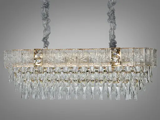 Елітна новинка, кришталева люстра овальної форми,10 ламп, золото - фото 4