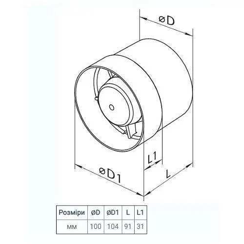 Вентилятор канальный осевой Домовент 100 ВКО Белый 30412 - фото 8