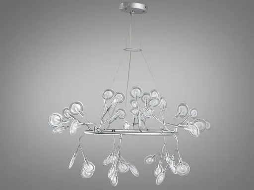 Стильная новинка, люстра "Светлячок" в стиле лофт, 45 ламп, хром сатин - фото 1