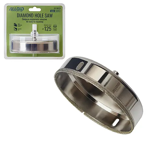 Свердло корончате Alloid Building Tools алмазне по склу та кераміці 125 мм (GS-50125) - фото 2