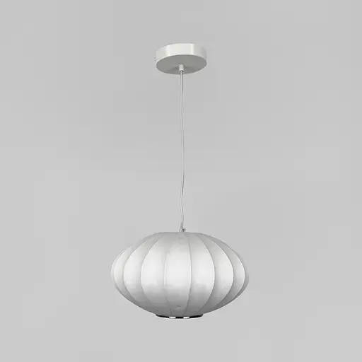 Дизайнерський світильник із полімерним овальним абажуром Ø30x18 см Line F AK03-300 x 180 Білий - фото 6