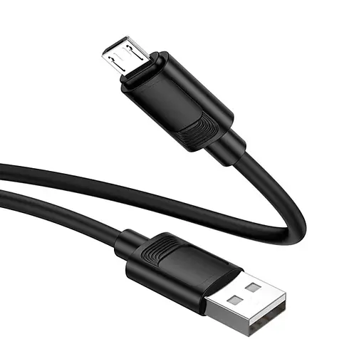 Кабель для заряджання Hoco X122 USB Micro USB міцний силіконовий матеріал 1 метр Чорний - фото 2