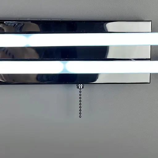 Лаконічне світлодіодне бра у хромованому корпусі 67х9 см Line F Арт. (Т)9807/2 CH W - фото 3