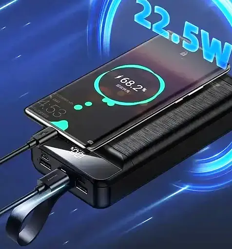 Павербанк портативная батарея AWEI P142K зарядное устройство для телефона 50000 mAh Черный - фото 4