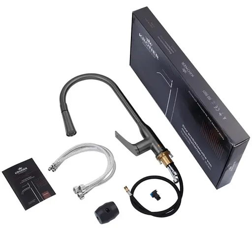 Змішувач для кухні з висувним виливом Kroner KRP Graz - GRP030-T (CV031336) - фото 9