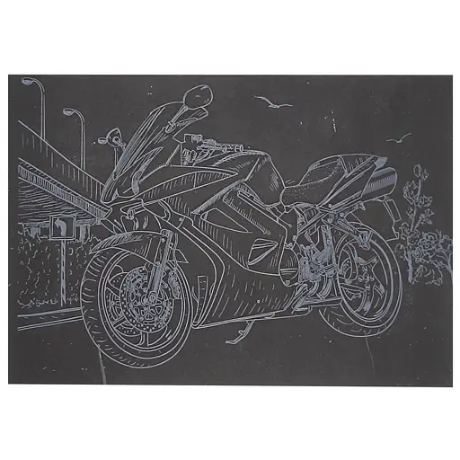 Гравюра А5 Мотоцикл-3 ГрА5с-26 эконом вариант в пакете 21 х 14,8 см