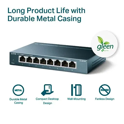 Комутатор TP-Link TL-SG108 [91878] - фото 6