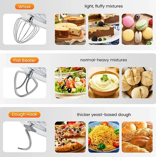 Кухонный комбайн Kichot тестомес миксер 1800 Вт SM-1570N чаша 10 л White - фото 5