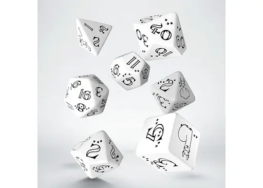 Набір кубиків Bright Llama Dice Set (White & Вlack) , 7 шт. (SLLA02) - фото 2