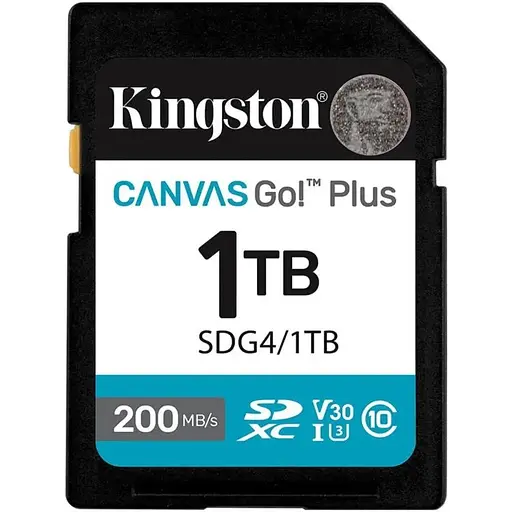 Карта памяти Kingston Canvas Go! Plus 1Tb (UHS-1 U3) A2 V30 (R200MB/s W160MB/s) SDG4/1TB - фото 1