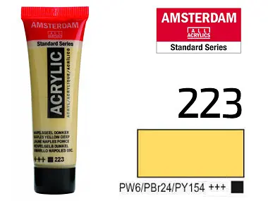 Фарба акрилова Amsterdam 223, Неаполітанський жовтий темний 20 мл - фото 2