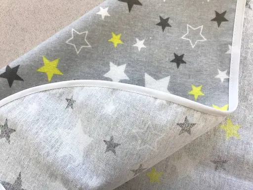 Байковое полотенце Moontime "Звездопад серо-желтый" - фото 2