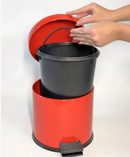 Відро для сміття з педаллю Mertinox 3 л Червоний 4501.1825S.104.03  - фото 4