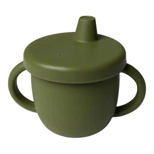 Поїльник силіконовий непроливайка oldbro 150ml Olive - фото 1