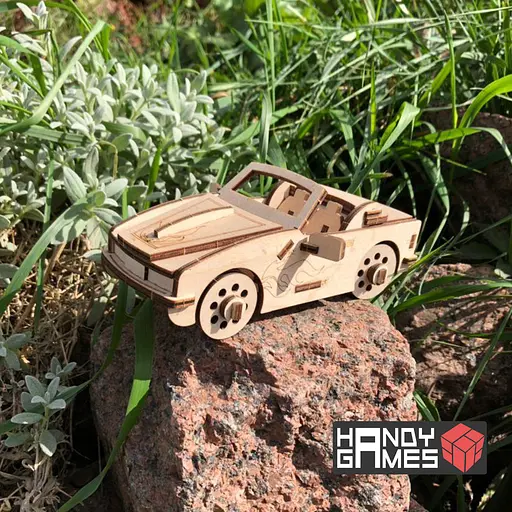 Дерев'яний конструктор Кабріолет 40 деталей - фото 5