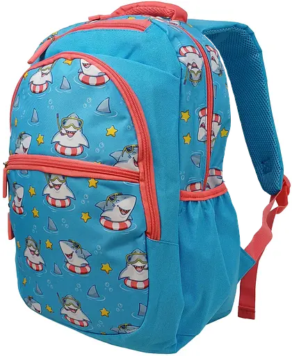 Школьный рюкзак 19L голубой с акулами Riciclo Schulrucksack sum0028853 - фото 1