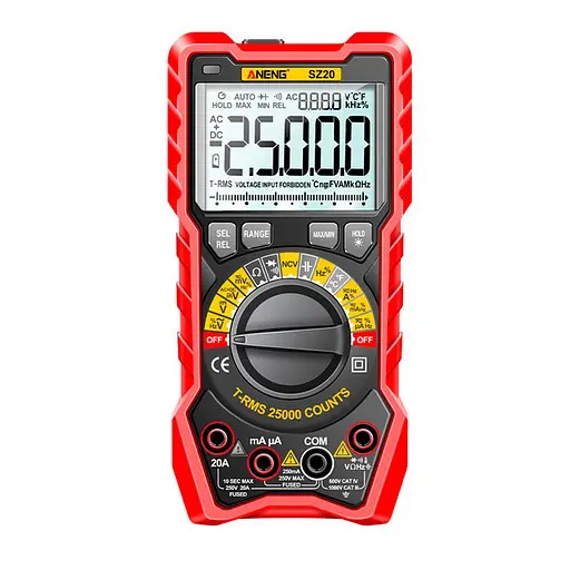 Мультиметр ANENG AN-SZ20, вимірювання: V, A, R, C, T, F (SP) - фото 2