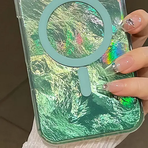 Чохол Epik TPU Shiny Mountain MagFit для Apple iPhone 16, 6.1 Green - фото 2