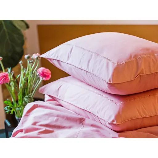 Комплект постільної білизни Ecotton Premium Brindal Rose євро сатин вишивка з кантом рожевий (25115) - фото 3