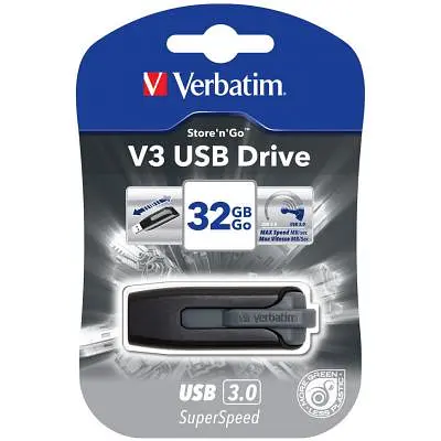 USB флеш накопитель Verbatim 32GB Store 'n' Go Grey USB 3.0 (49173) - фото 5