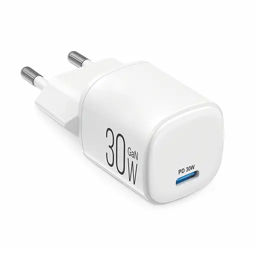 Сетевое зарядное устройство Brevia ePowerGaN PD30W USB-C белый(44030GCW)