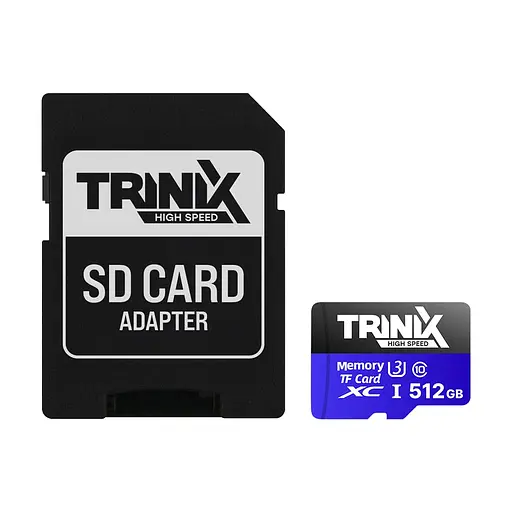 Карта пам’яті Trinix 512GB miсroSDXC з SD-адаптером U3 V30 A1 (90-00038)