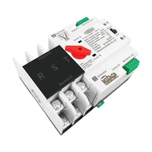 Автоматический переключатель (АВР) под DIN-рейку TOMZN TOQ5/3P 100A 3 полюса (51-00114) - фото 3