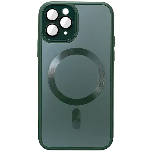 Чохол Epik TPU+Glass Sapphire Midnight with MagSafe для Apple iPhone 15 Pro 6.1 Зелений/Forest green