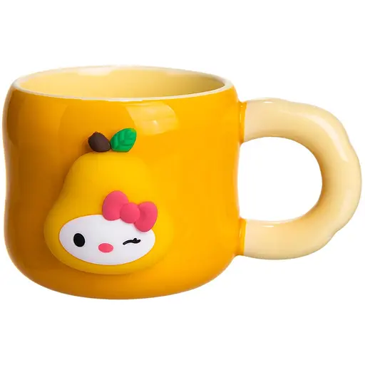 Чашка порцелянова Yiwu Sanrio 400 мл з магнітом помаранчевий Yiwu FM-37B