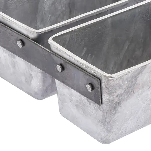 Форма тройная хлебная для выпечки маленьких буханок хлеба и кексов Л12 алюминий 24.5х16.5х7.2 см, Хлібпром Серый 81360 - фото 9