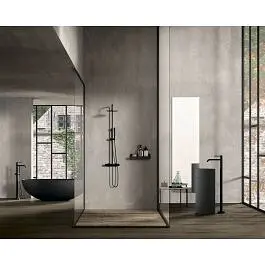 Змішувач для ванни на підлогу Paffoni Light black matt LIG032NO, Чорний матовий - фото 3