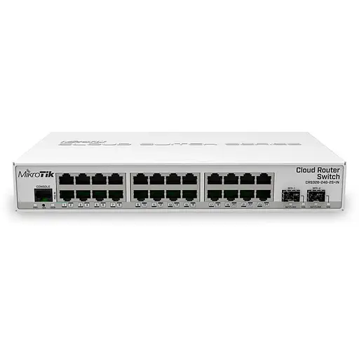 Комутатор Mikrotik CRS326-24G-2S+IN, 24xGb LAN, 2xSFP+cages, RouterOS L5 або SwitchOS (dualboot), des