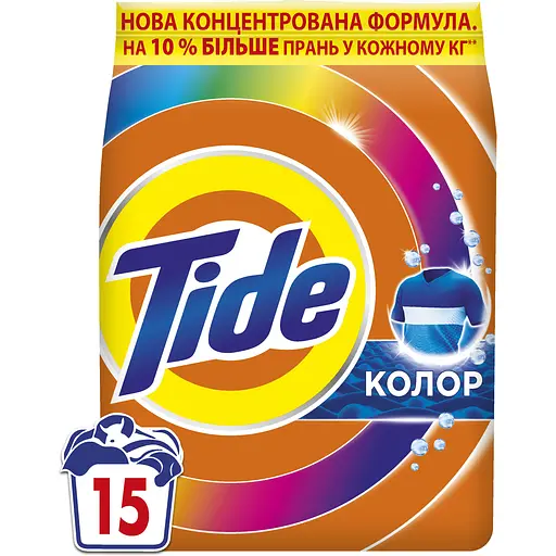 Пральний порошок Tide Аква-Пудра Color 15 циклів 2.1 кг - фото 1