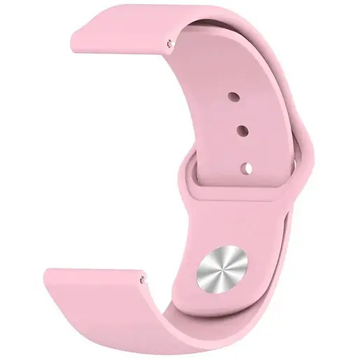 Ремінець Silicone 20 mm Watch Active/Galaxy S4 42 mm/Gear S2/Xiaomi Amazfit Рожевий - фото 1