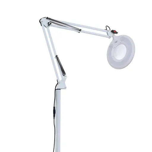 Підлогова лампа лупа для косметологів та манікюру LED 8W WH (SL-111F) - фото 12