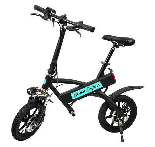 Электроскутер ZM TigerVolt 14 с колесами 14" Черный - фото 4