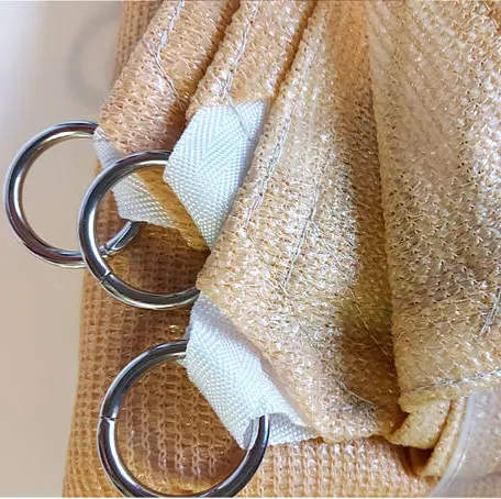 Тент навіс затіняючий квадратний 5х5м Сітка (Бежевий) - фото 2