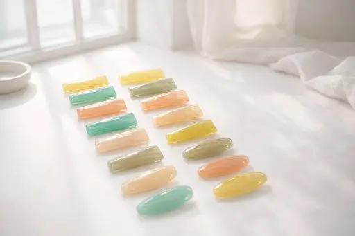 Аксесуар для волосся овальної форми глянсовим покриттям 12 шт - фото 1