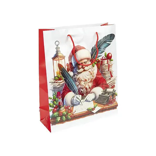 Подарочный пакет "Новый Год с Сантой" Bambi JA25-156-1 32х44х11 см - фото 1