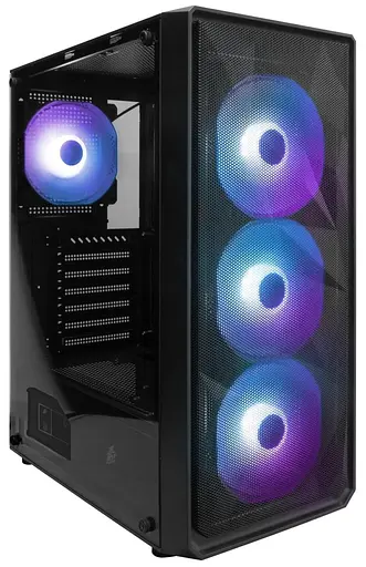 Корпус 1stPlayer FD3-BK-4F7 Black без БП (FD3-BK-4F7) - фото 1