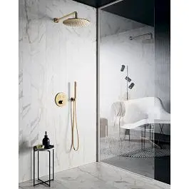 Термостат для душу на 2 споживача Paffoni Compact Box honey gold brushed CPT018HGSP, Золотий - фото 2